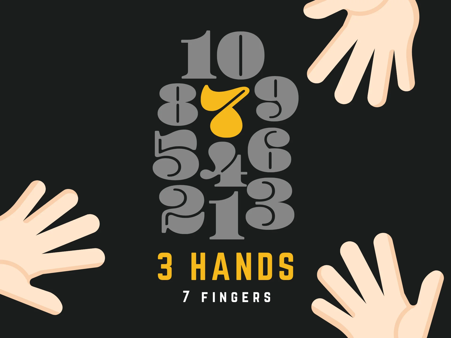 3 Hands, 7 Fingers